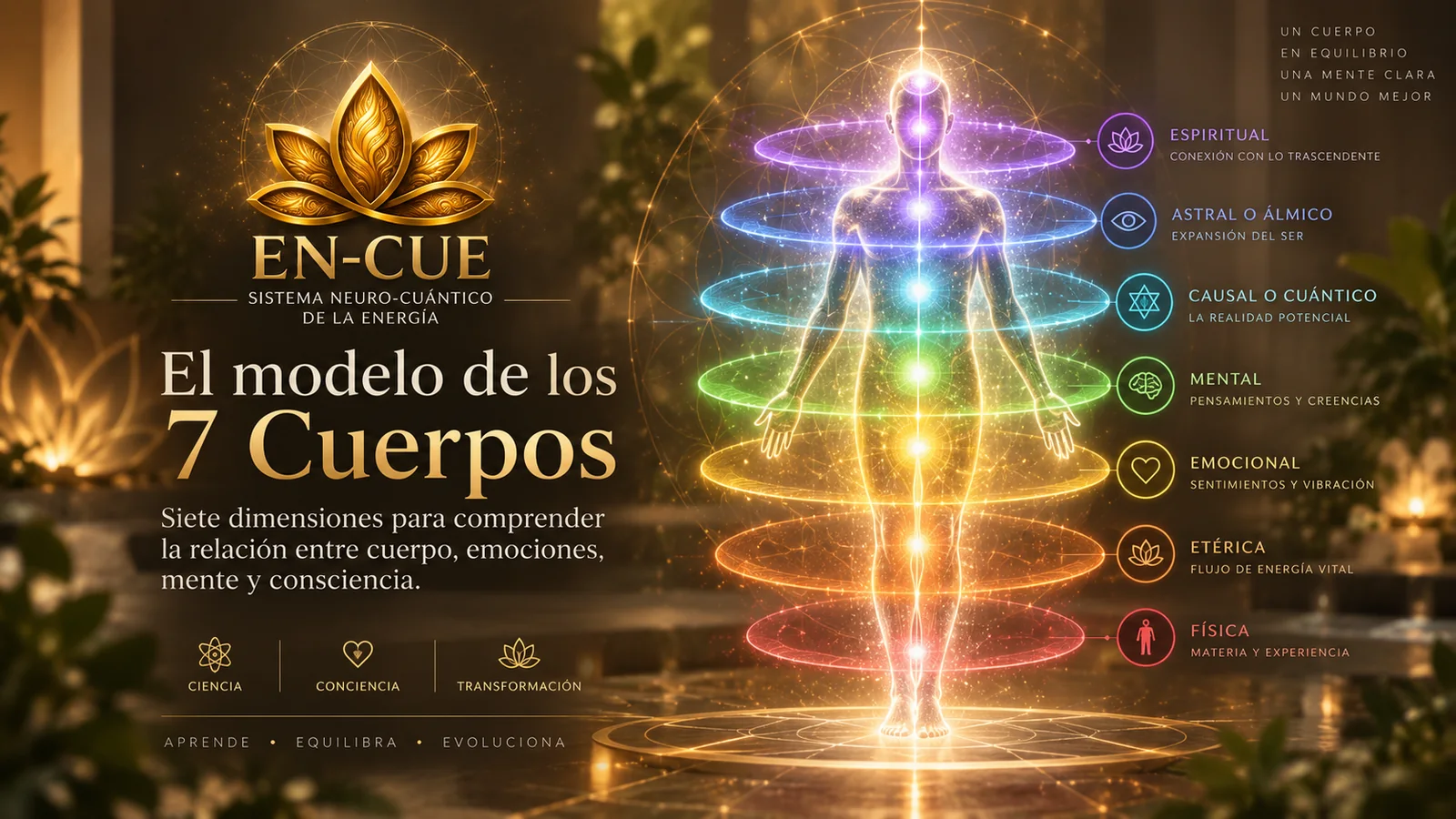 Representación visual del modelo de los 7 Cuerpos de EN-CUE