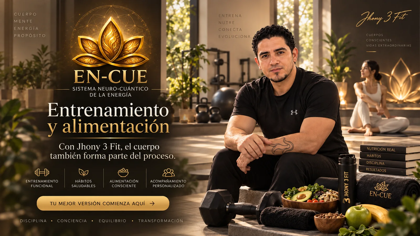 Entrenamiento y alimentación con Jhony 3 Fit
